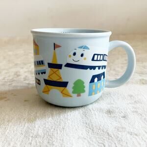 Vintage 2004 Sanrio Shinkansen Mug Cup Bullet Train Light Blue Small Cute